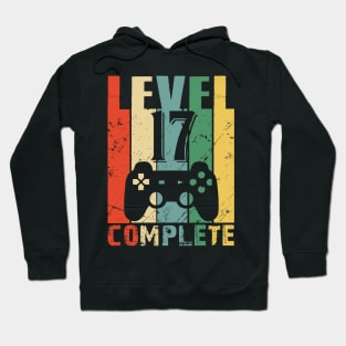 Vintage 17th Wedding Anniversary Level 17 Complete Video Gamer Couple Hoodie